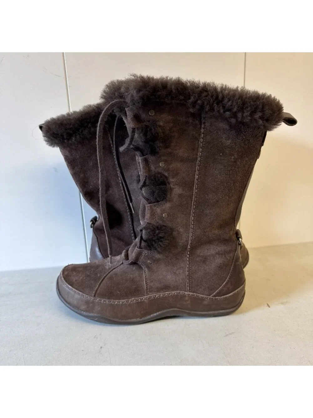 The North‎ Face Winter Boots Womens 8 Brown Appu Abby III Primaloft Laced Up